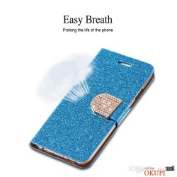 Чехол книжка синий со стразами на Iphone 6/6s Чехол книжка синий со стразами на Iphone 6/6s