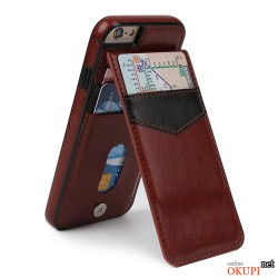 Чехол кожаный бумажник на Iphone 7/8 PLUS Чехол кожаный бумажник на Iphone 7/8 PLUS